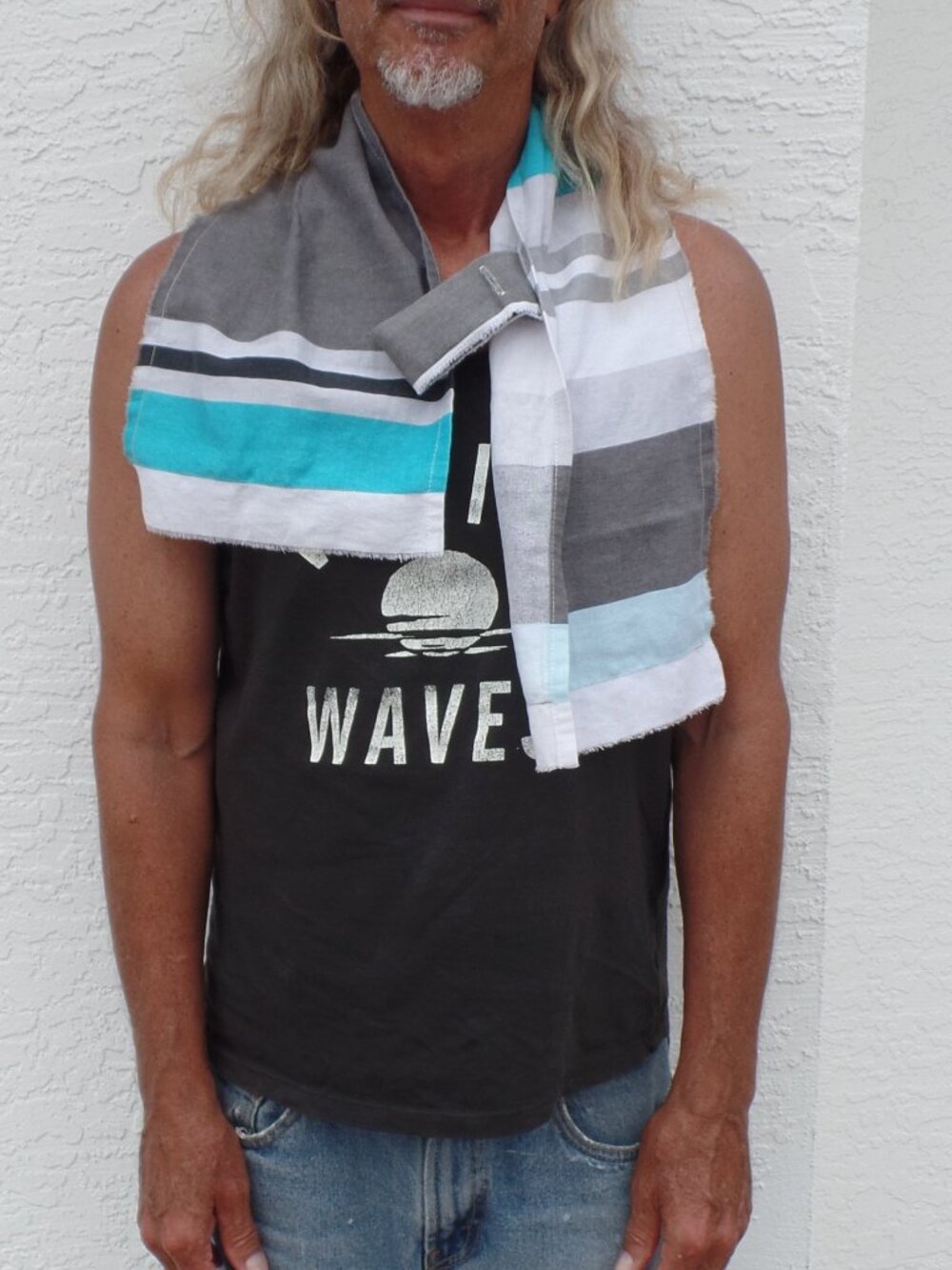 Hand Crafted LOOP-IN SWAG Scarf CLASSIC STRIPE - Picture 3 of 12